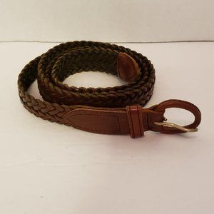 Amity Braided Brown Leather Belt